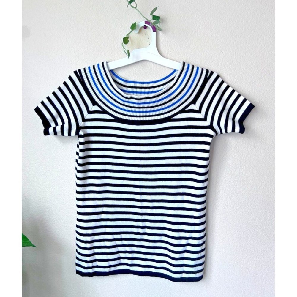 Cashmere Charter Club Luxury M Knit Top White Boat Neck